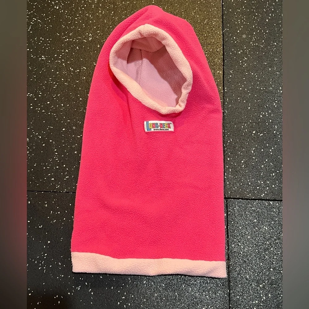 Fleece Hood Balaclava Large pink Long Neck Hoodie Hood